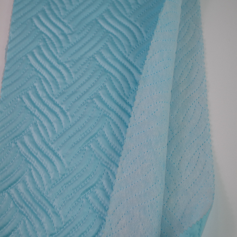 厂家直供 水波纹花型300涤塔夫超声波压棉高周波压花抗皱家纺