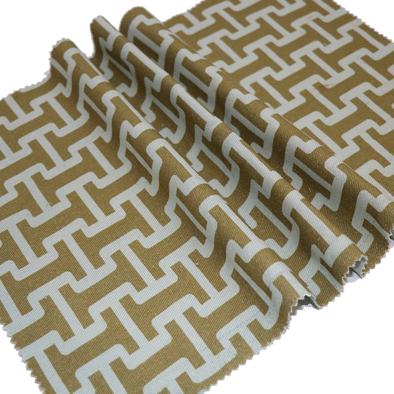 厂家直供全棉数码印花面料几何图案帆布箱包布料纯棉布料面料批发