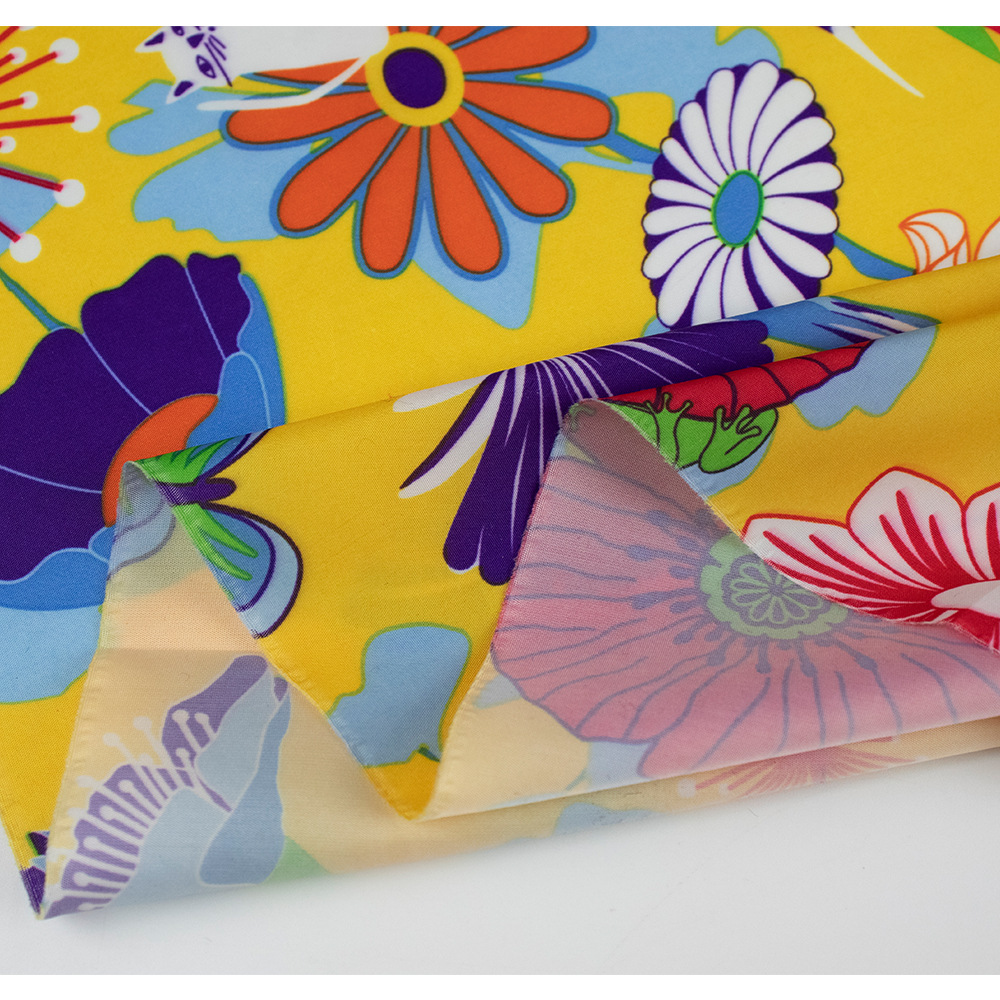 RPET印花面料 50D全涤平纹印花布 春夏季连衣裙时装面料