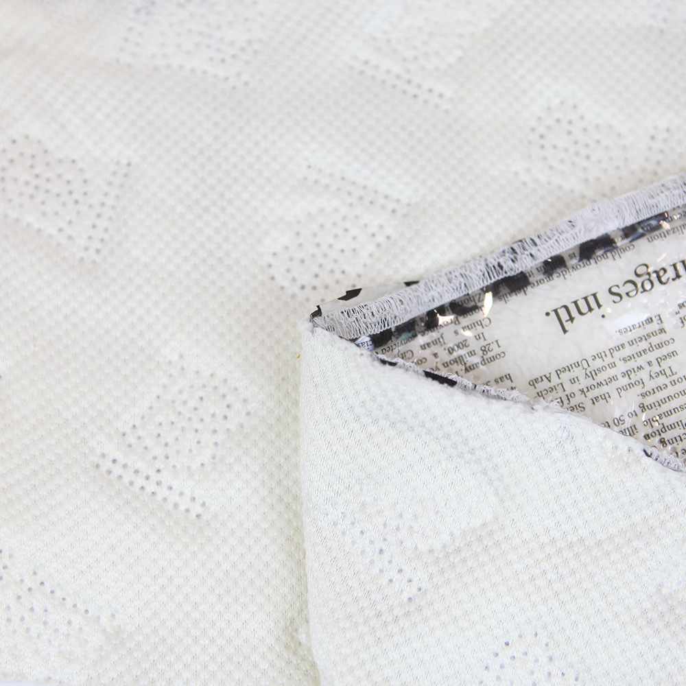 透明英文字TPU复合布 超声波压花舒棉绒面料 箱包装饰布面料