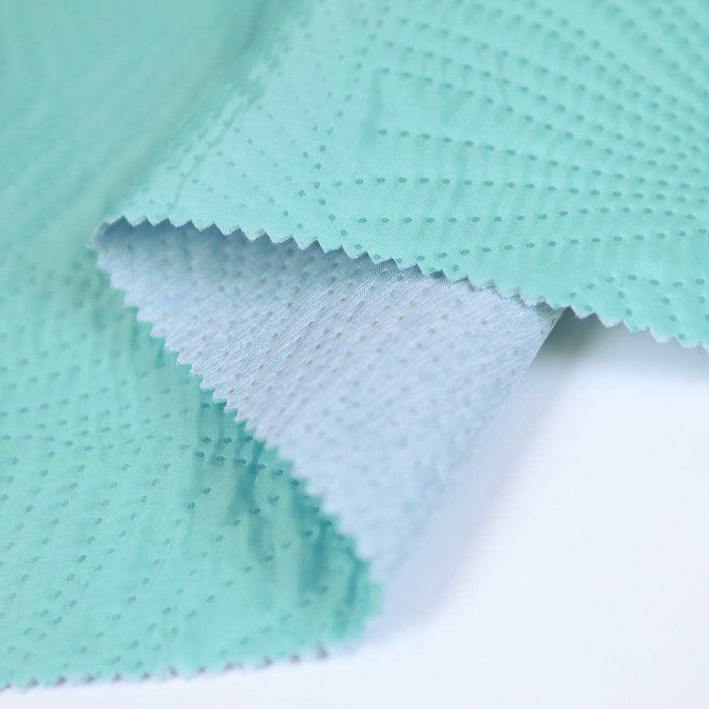 牛津纺涤塔夫 银杏叶超声波压花面料 秋冬高周波压棉布料