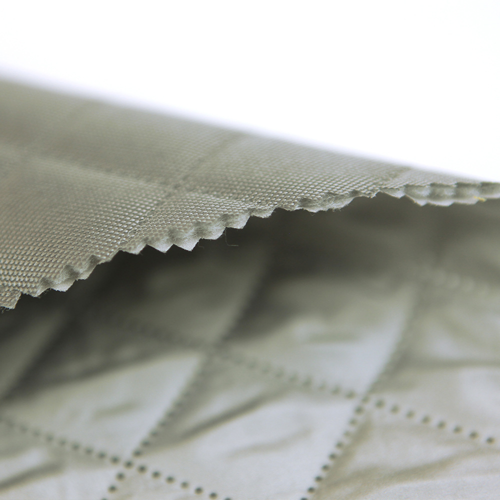 全涤PU牛津布春亚纺 对角5公分超声波面料 秋冬款装饰布时