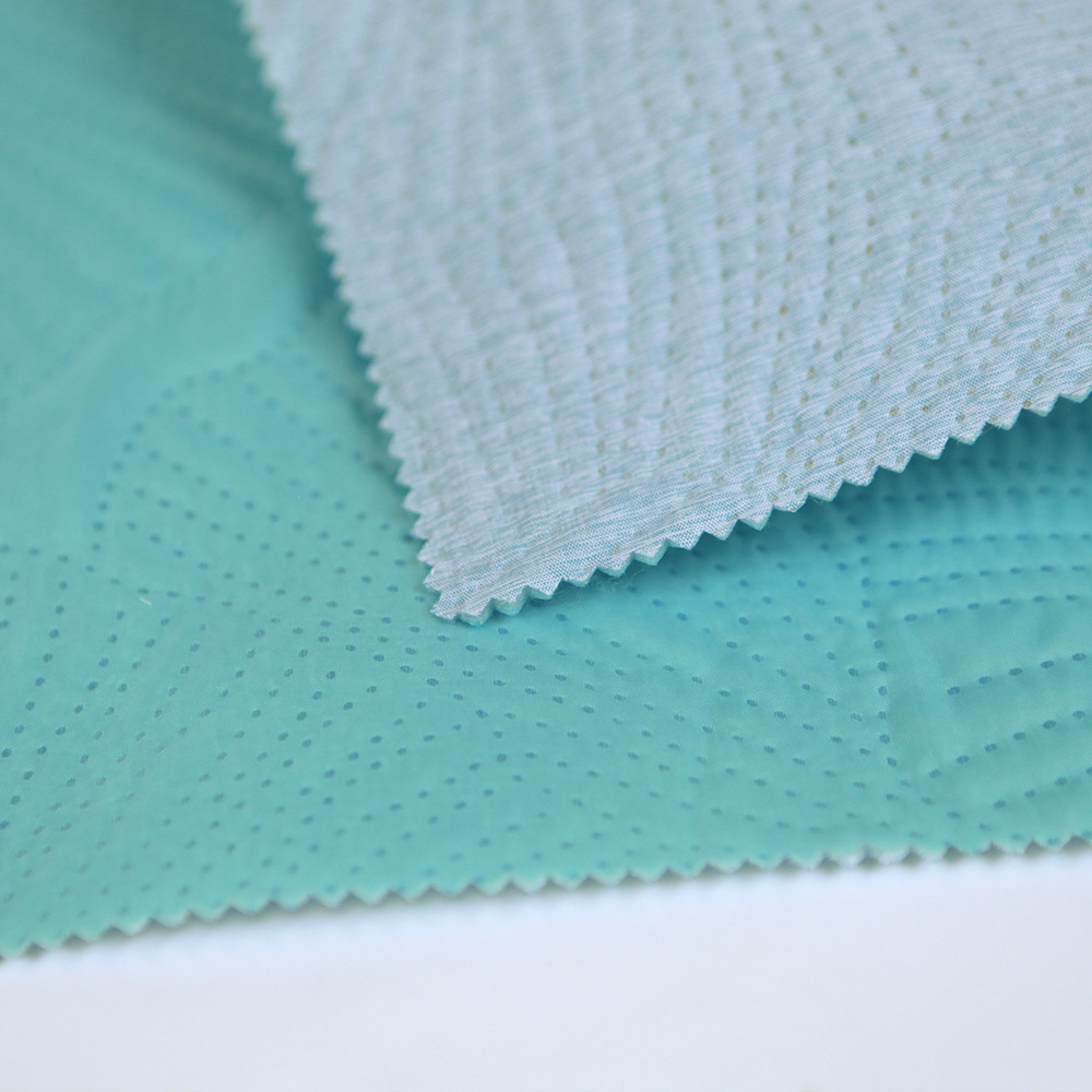 牛津纺涤塔夫 银杏叶超声波压花面料 秋冬高周波压棉布料