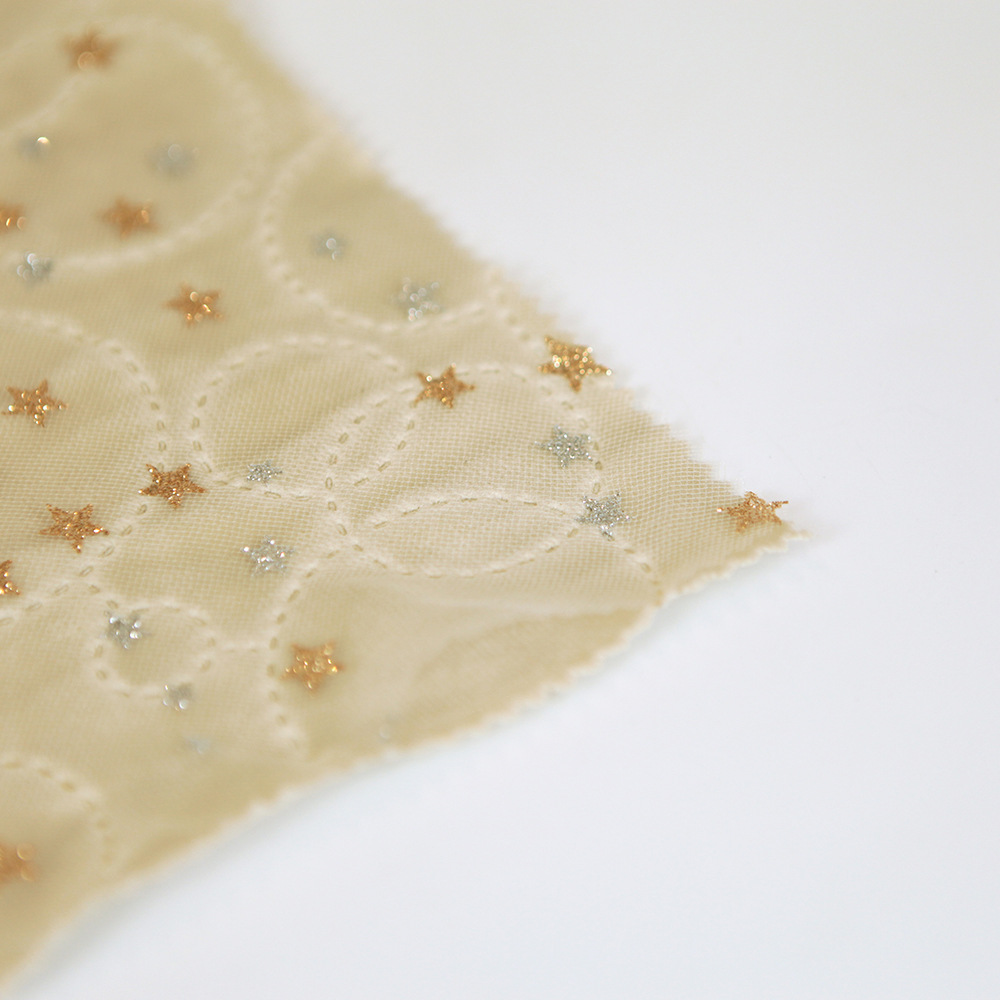 网布洒金杏色丽丝绒 228g双圆圈超声波面料 全涤家访面料