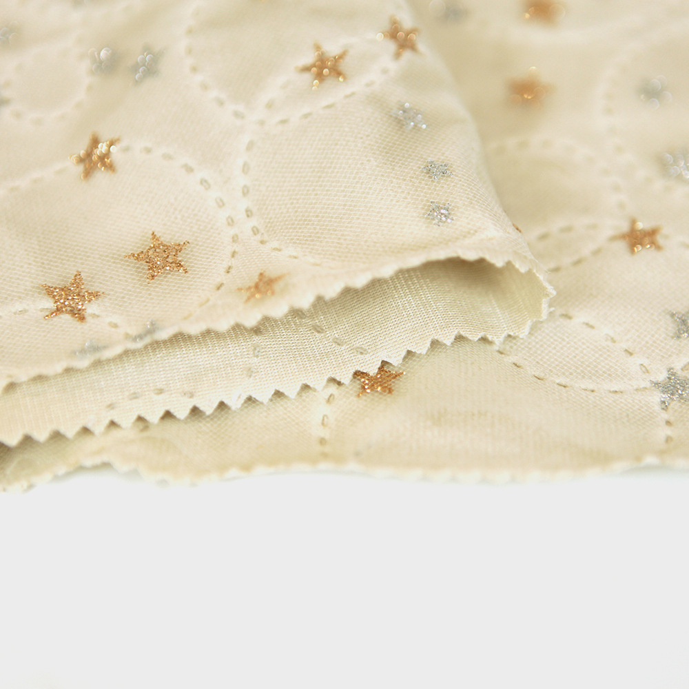 网布洒金杏色丽丝绒 228g双圆圈超声波面料 全涤家访面料