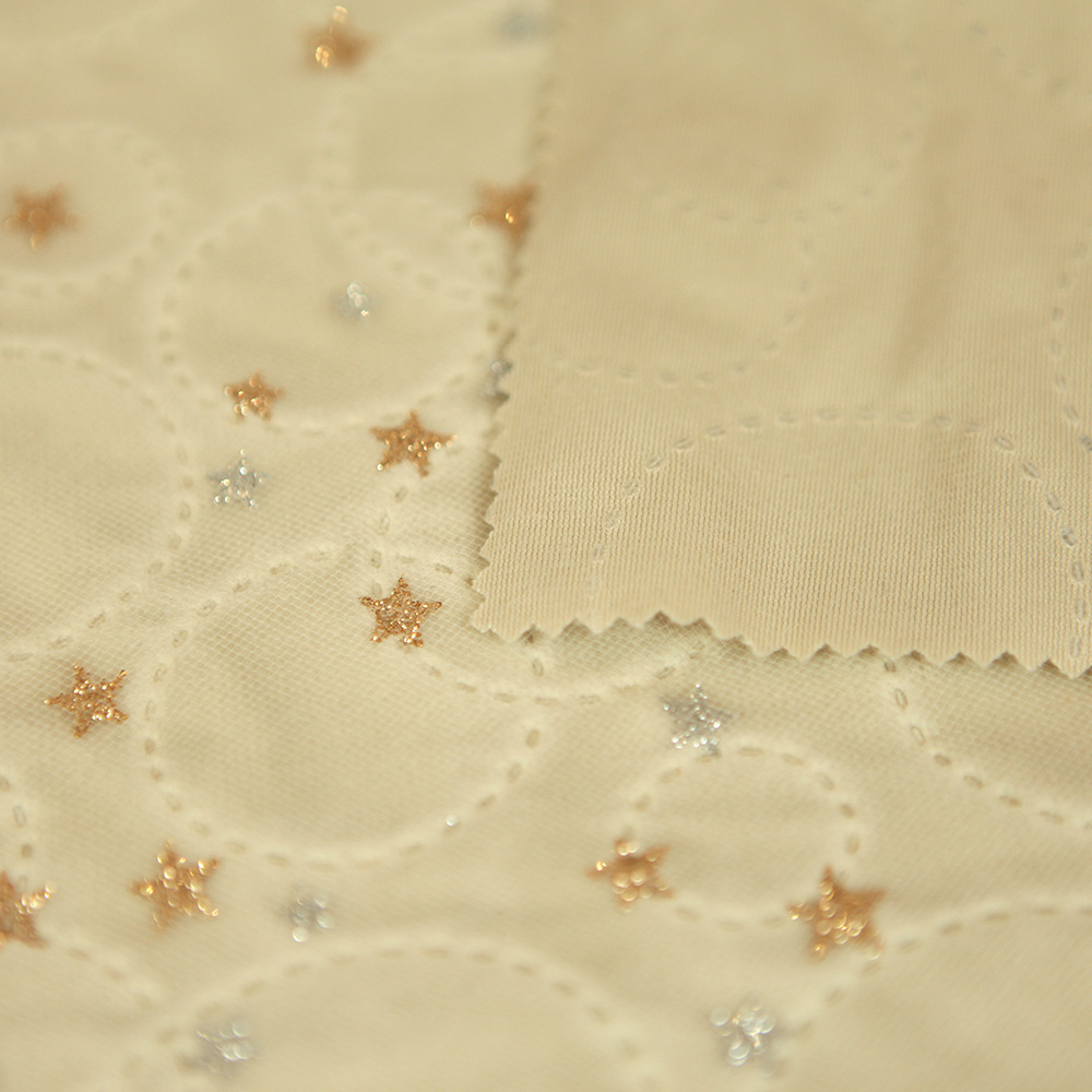 网布洒金杏色丽丝绒 228g双圆圈超声波面料 全涤家访面料