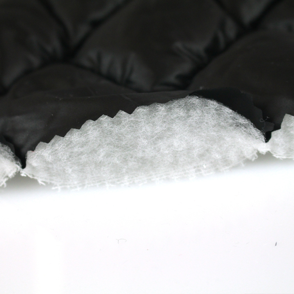 5*10长方形格子涤塔夫夹棉绗缝加工 网布起泡 柯桥裥棉绗绣工厂