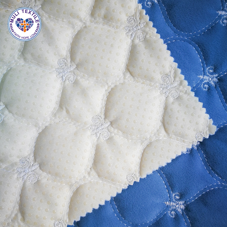 自有工厂荷兰绒绗缝绗棉葫芦花防滑汽车坐垫沙发套面料夹棉布