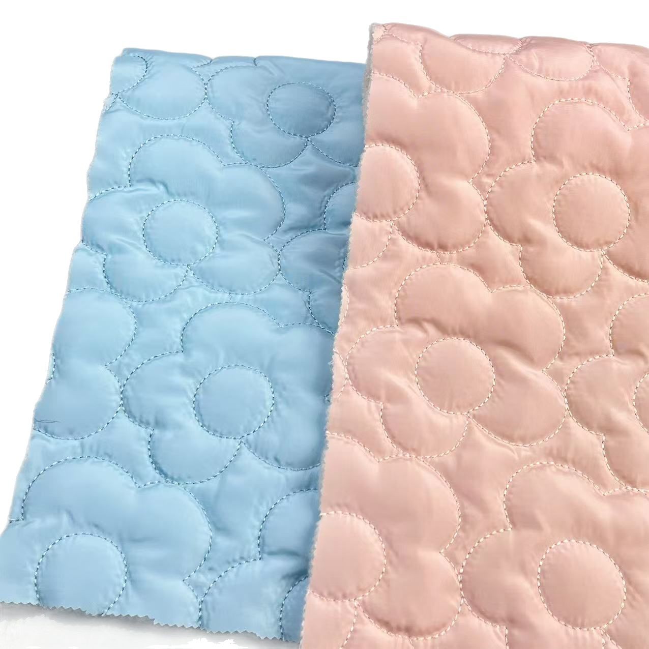 定制面料/花朵绗绣绗缝棉布料绗缝夹棉包面料绣花面料云朵包服装