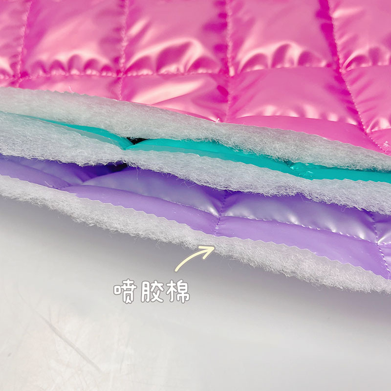 正方形格子绗缝面料面布离型纸绗缝夹棉包布衍缝棉布料刺绣