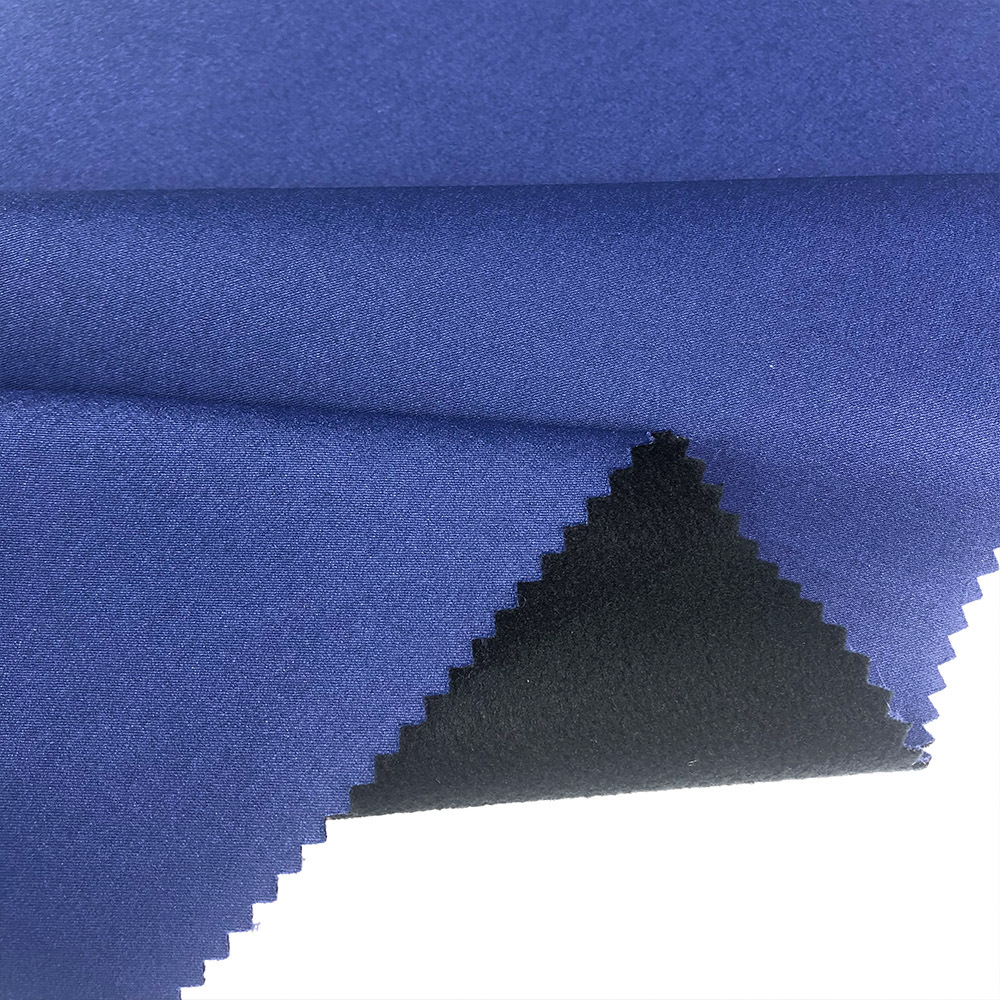 复合PTFE膜加摇粒绒右斜弹力防水面料户外运动加工定制