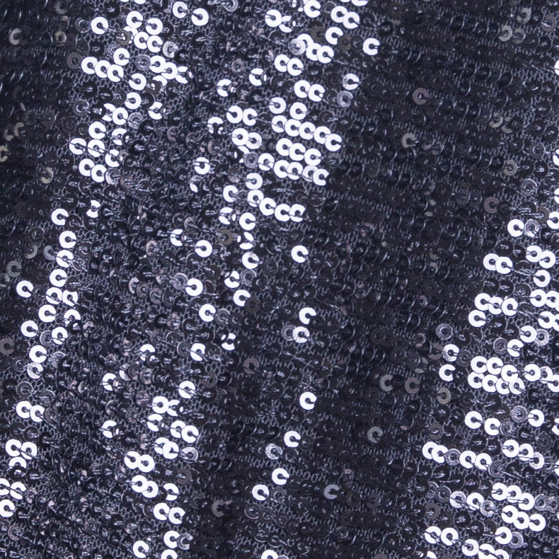 3毫米直条舞台礼服绣花布亮片面料童装布料流苏珠片布批发