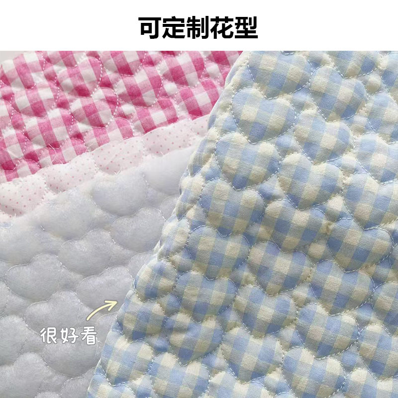 定制绗缝夹棉包面料绗棉布料印花绣花布涤棉面布服装家纺宠物用品