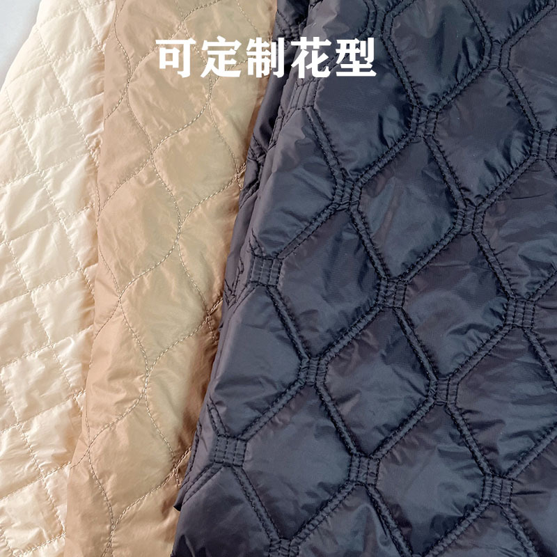 定制保暖科技棉男装夹克户外运动服面料绗缝夹棉面料聚酰亚胺棉花
