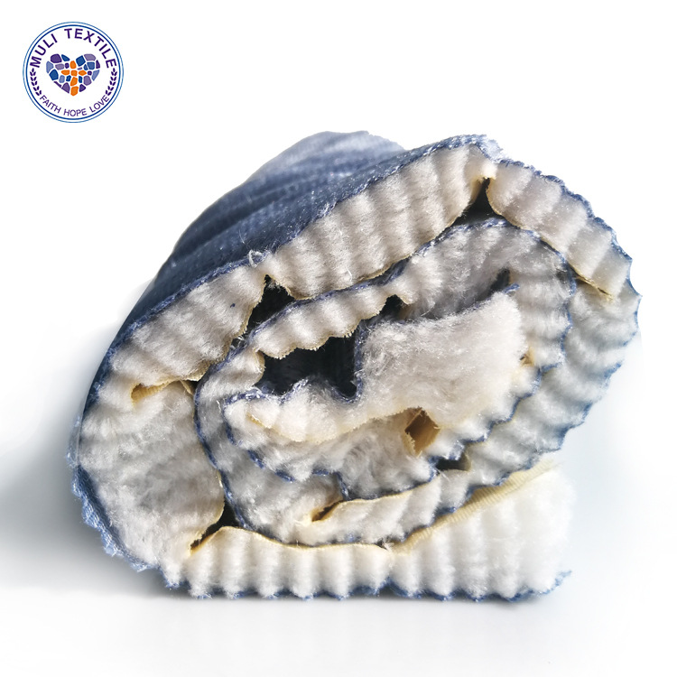 自有工厂 荷兰绒 铜钱刺绣 绗缝 滴塑防滑 沙发垫布料批发