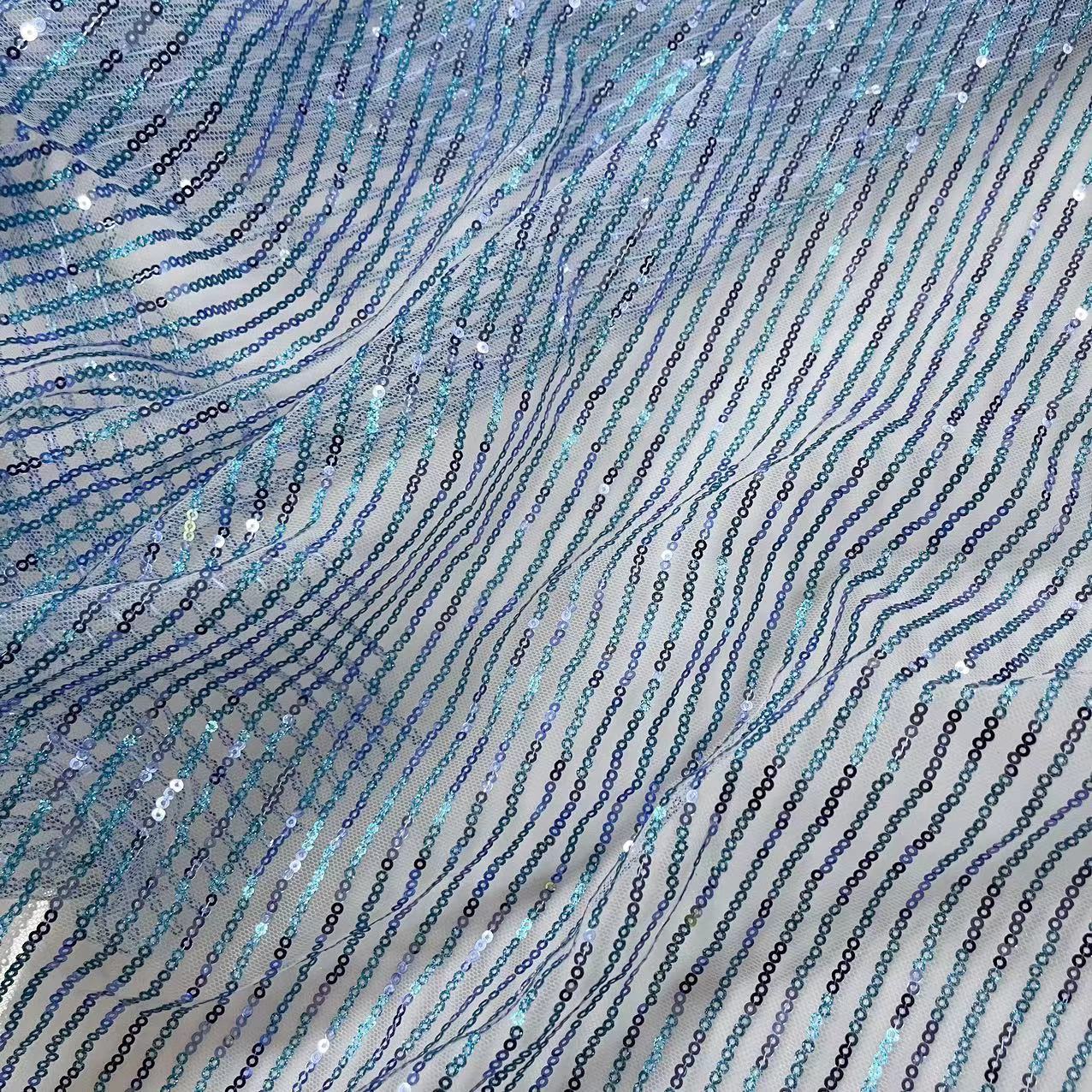 3MM亮片布料面料密网纱礼服婚纱面料婚庆装饰舞台服背景布面料