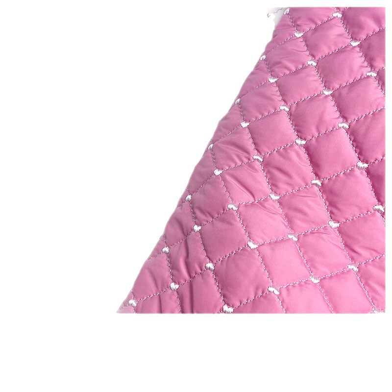 绗缝棉布料衍缝绗绣花面料云朵包绣花布料刺绣面料平绣服装