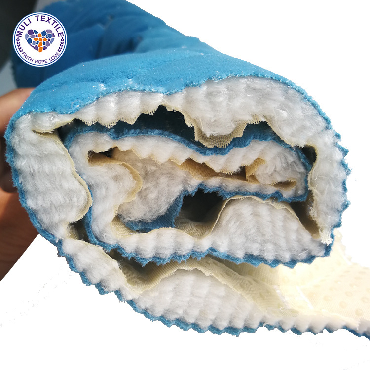 自有工厂 格子扇形荷兰绒夹棉绗缝面料 汽车坐垫沙发垫绗绣布料