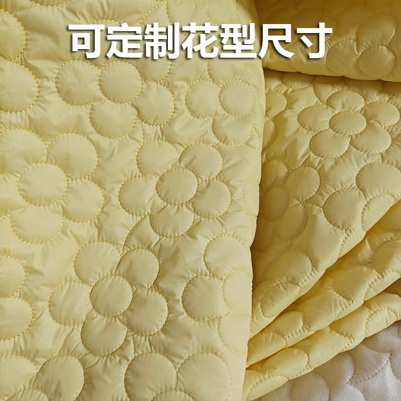 绗缝棉布料夹棉衍缝布匹花朵绣花布学生饭盒便当包云朵包宠