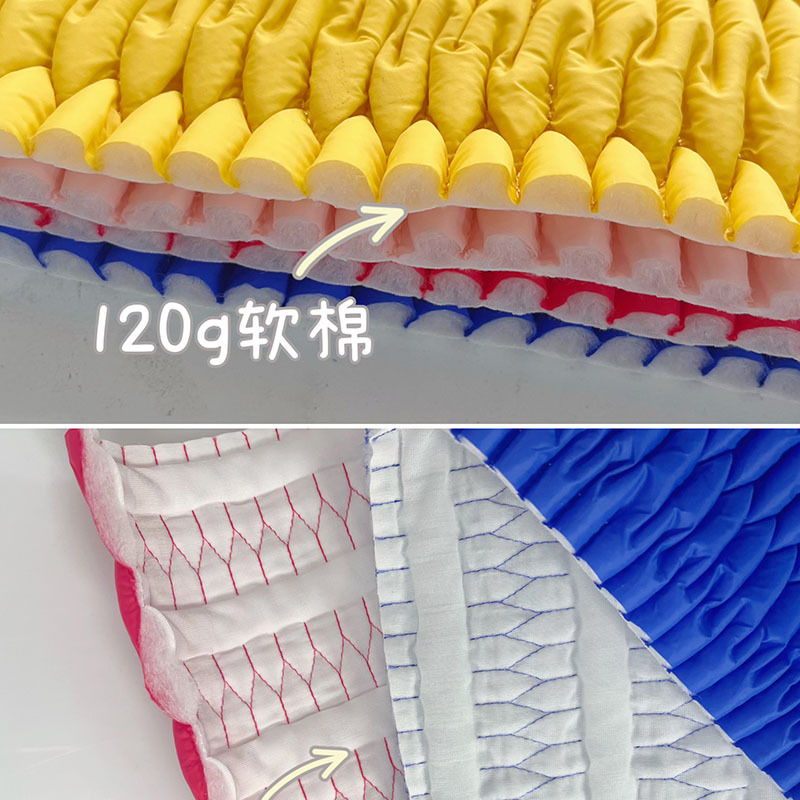 定制弹力绗缝服装辅料云朵包包家纺面料绗缝夹棉布绣花面料衍缝