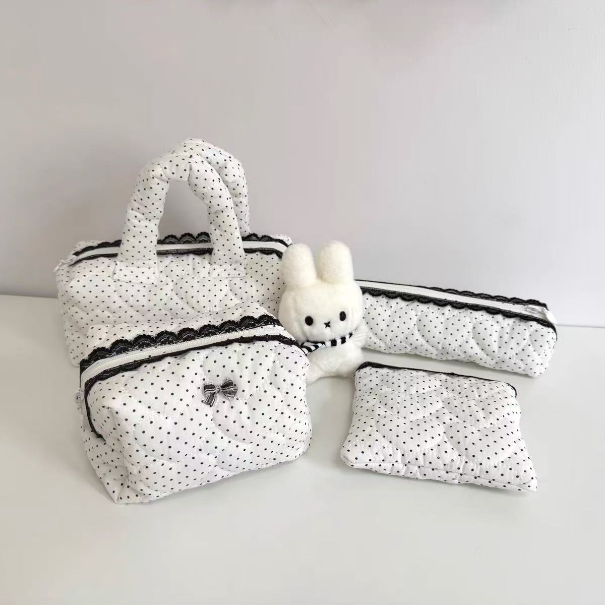 定制5cm爱心绗棉纯棉布数码印花定制绗绣服装布料绗缝夹棉包面料