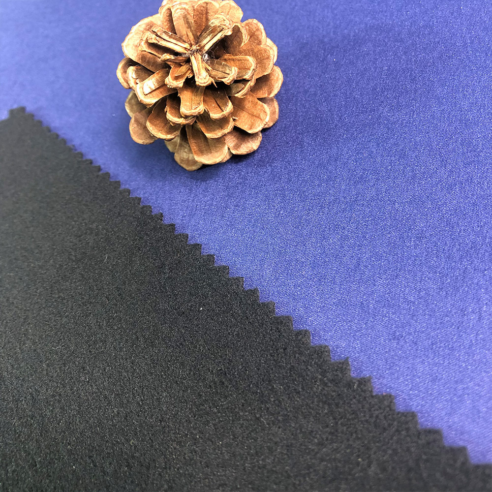 复合PTFE膜加摇粒绒右斜弹力防水面料户外运动加工定制