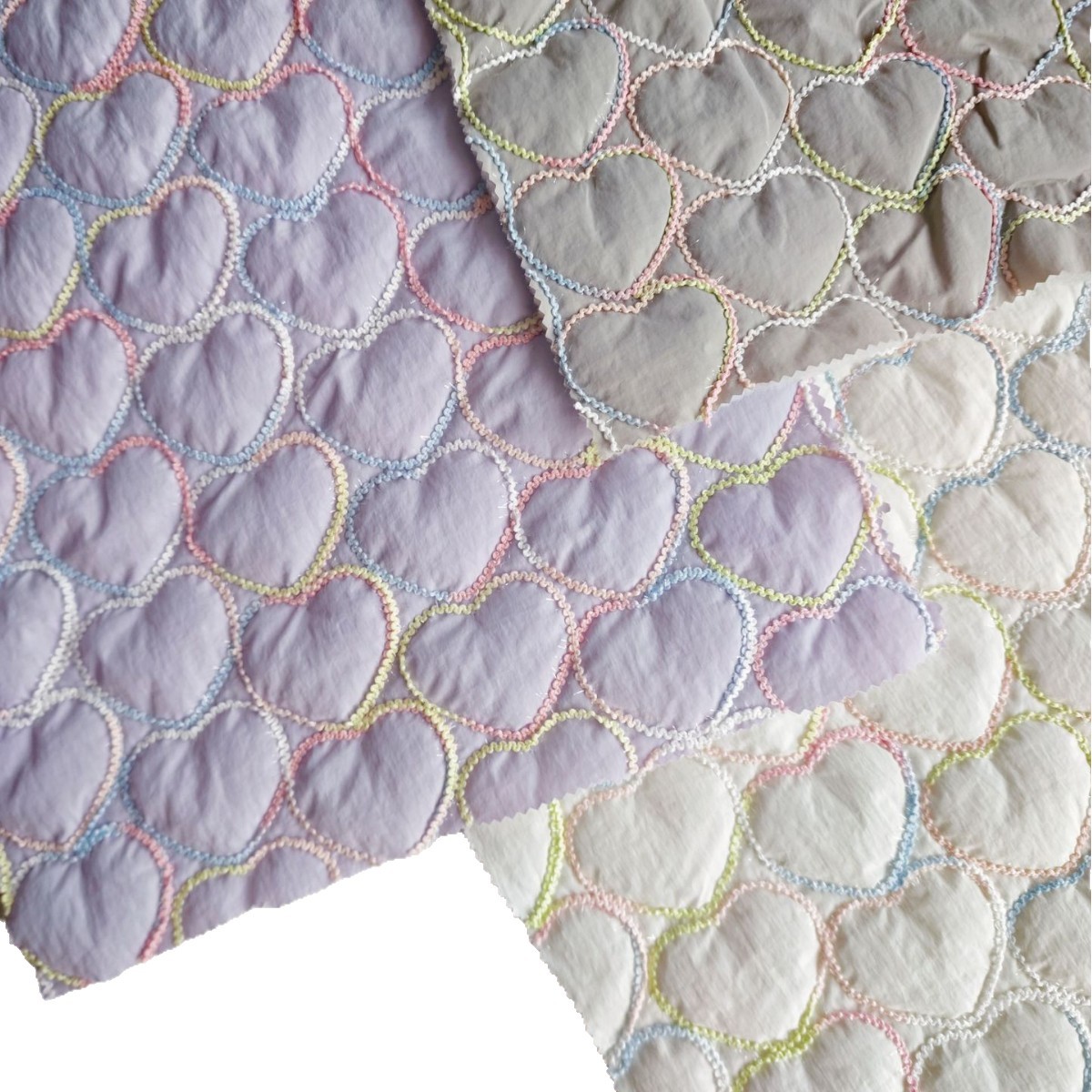 小清新绗缝夹棉化妆包加厚护肤品收纳袋旅行外出洗漱包零钱