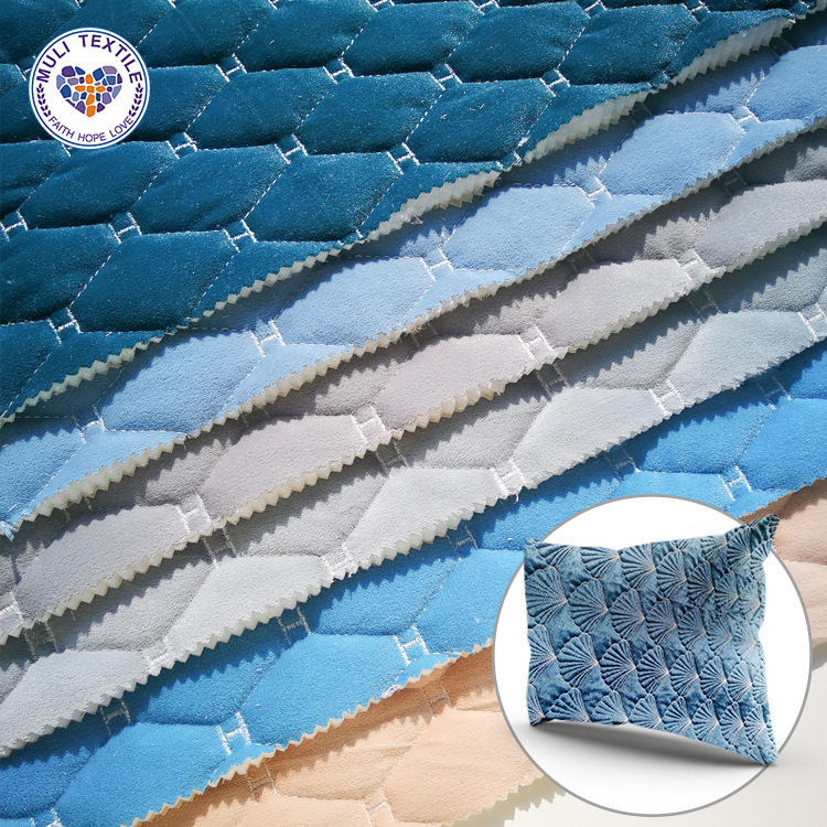 晶片绗棉面料秋冬服装布尼丝纺绗绣绗缝棉布料衍缝面料绗缝箱包