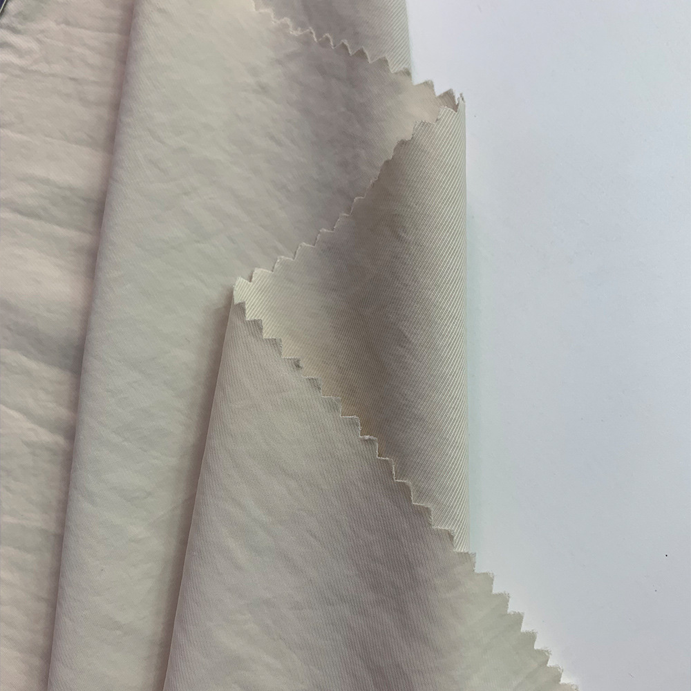 自有工厂秋冬尼龙斜棉服羽绒服裤装时装面料现货批发