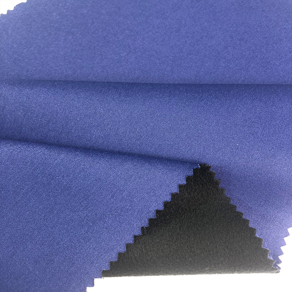 复合PTFE膜加摇粒绒右斜弹力防水面料户外运动加工定制