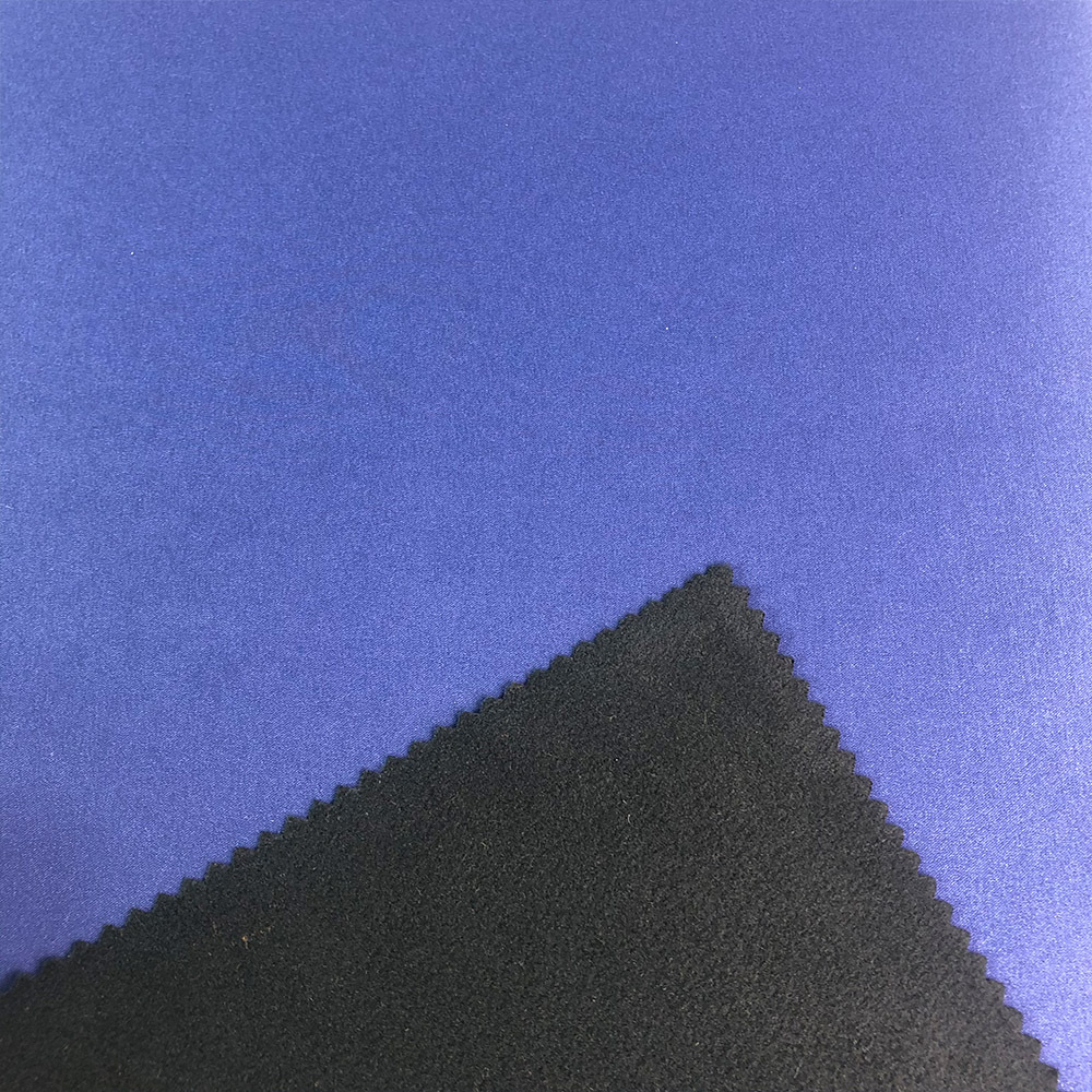 复合PTFE膜加摇粒绒右斜弹力防水面料户外运动加工定制