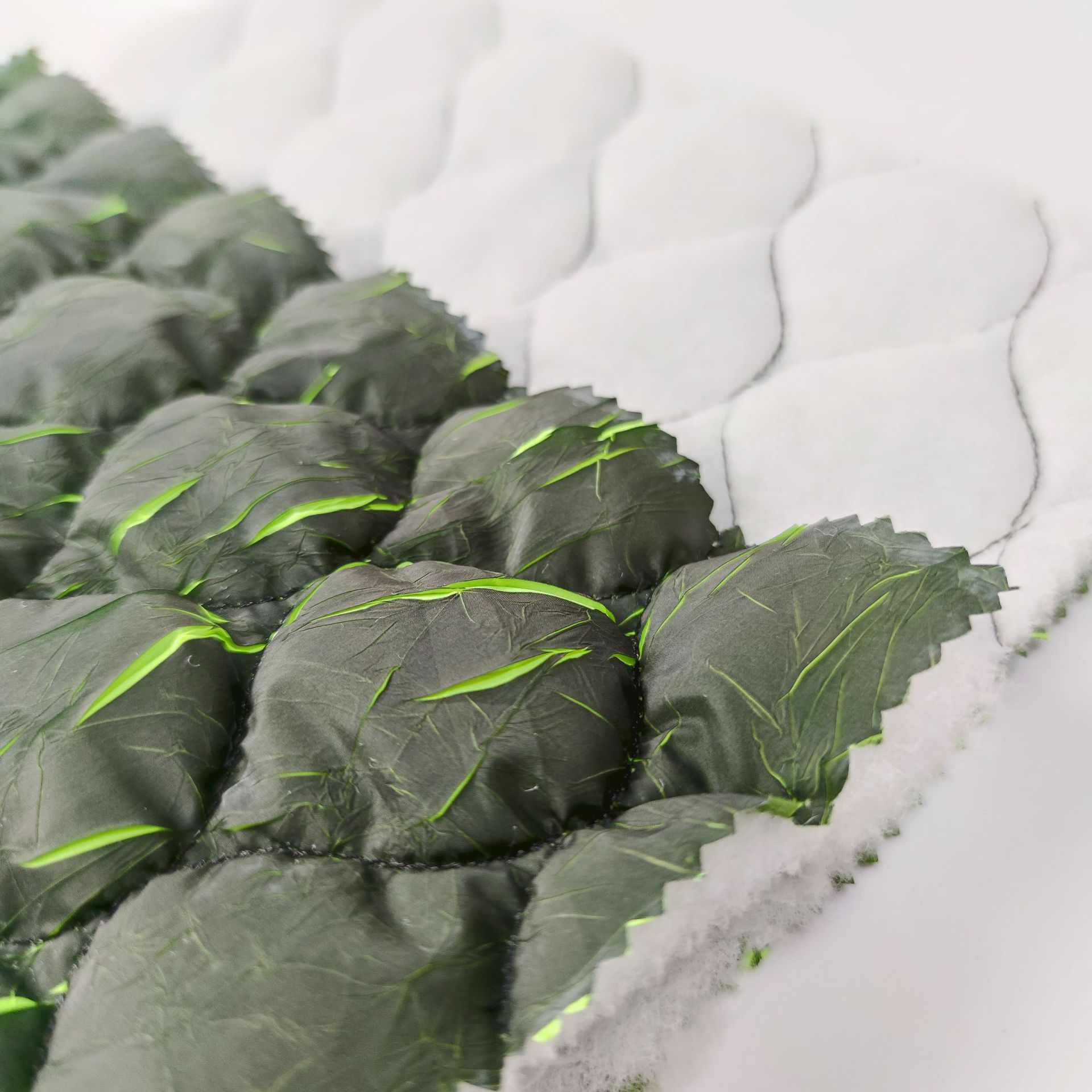 面料定制衍棉加工印花布压皱绗棉绗绣秋冬装面料丝绵保暖面料批发