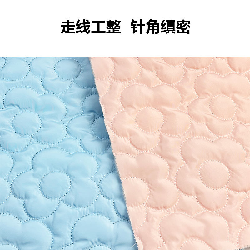 定制面料/花朵绗绣绗缝棉布料绗缝夹棉包面料绣花面料云朵包服装